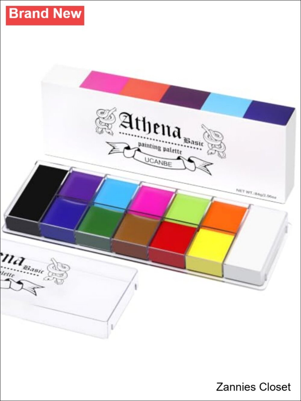 👻 UCANBE Athena 12 Color Face Body Paint Palette Halloween SFX Cosplay Makeup